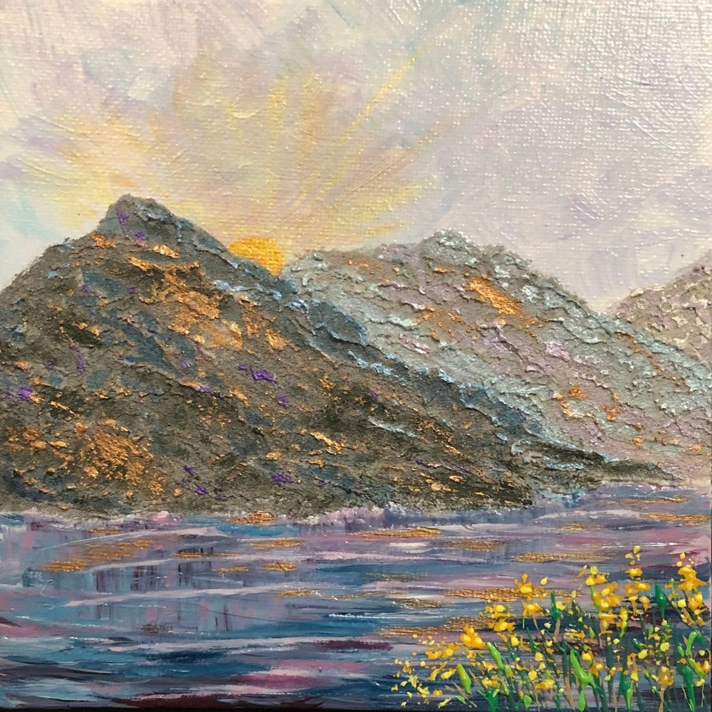 Mountain Majesty 6" x 6" Acrylic Painting